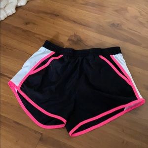 Pink black and white pocket shorts